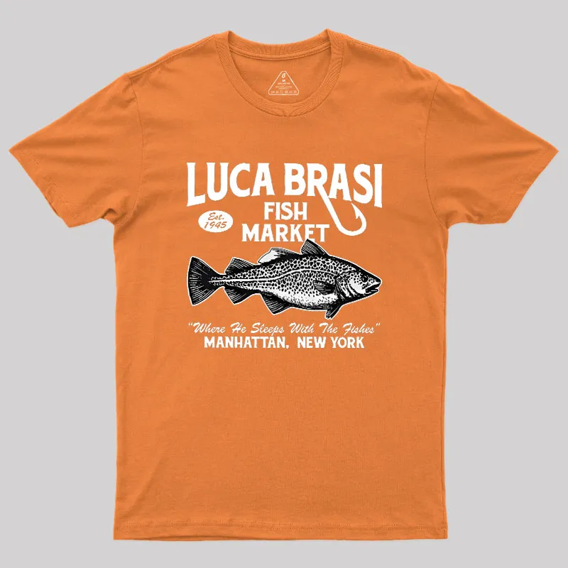 Luca Brasi Fishing Charters Geek T-Shirt - Image 7