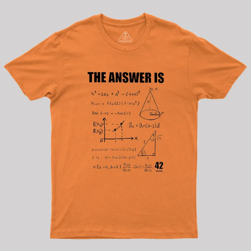 42 The Answer To Life The Universe Geek T-Shirt - Image 7