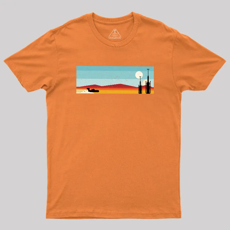 Desert Sunset Rocket Silhouette Geek T-Shirt - Image 7