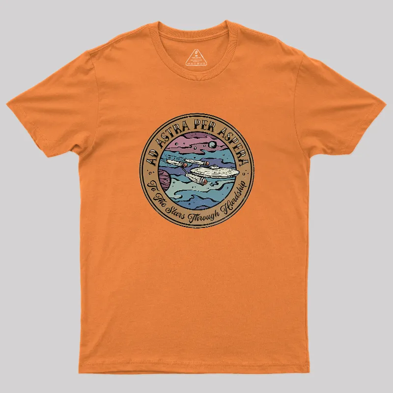 Ad Astra Per Aspera Geek T-Shirt - Image 7