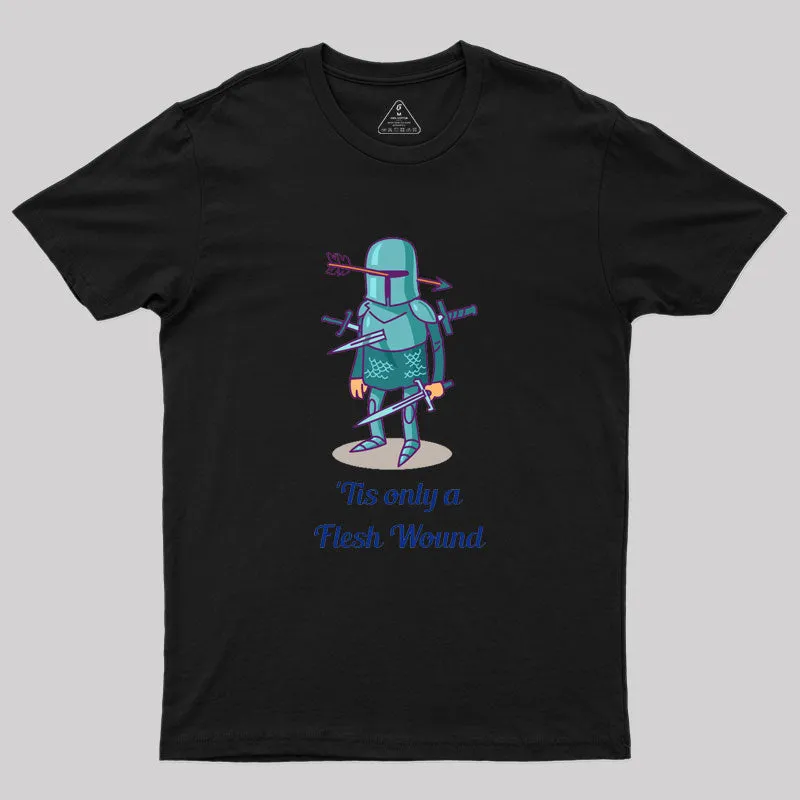 Alternative view of Tis only a Flesh Wound Geek T-Shirt