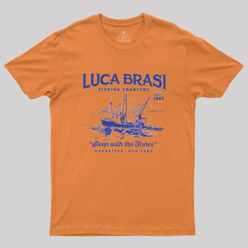 Luca Brasi Fishing Charters Geek T-Shirt - Image 5