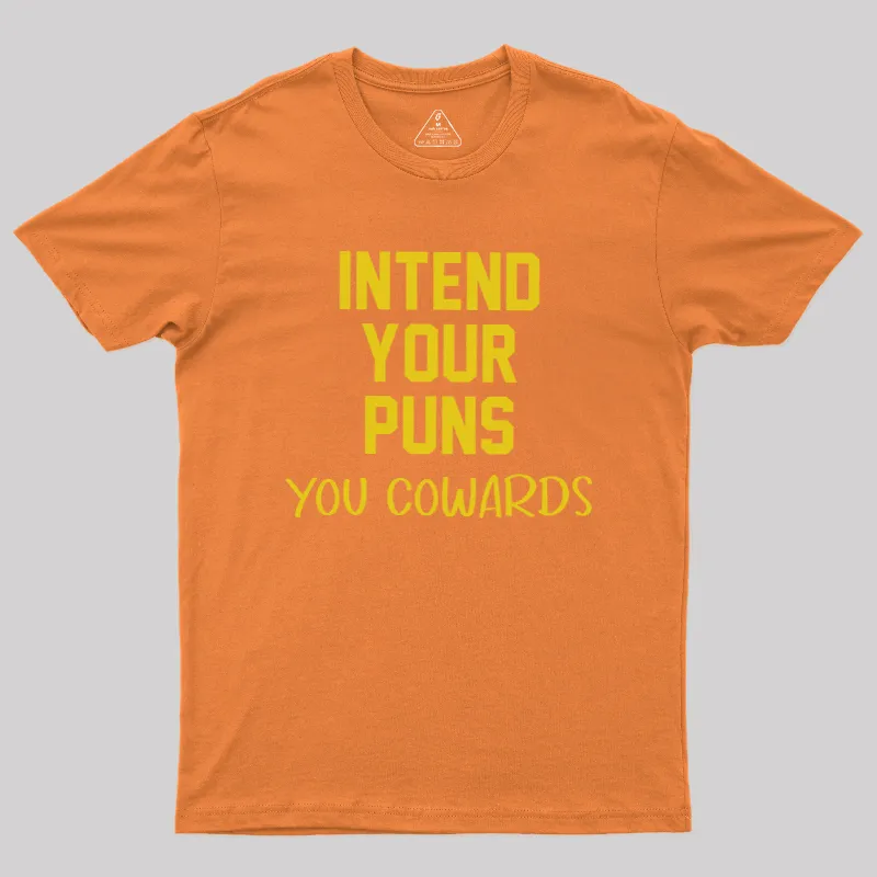 Intend your puns yellow Geek T-Shirt - Image 7