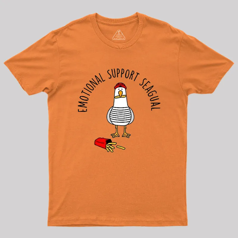 EMOTIONAL SUPPORT SEAGULL Geek T-Shirt - Image 7