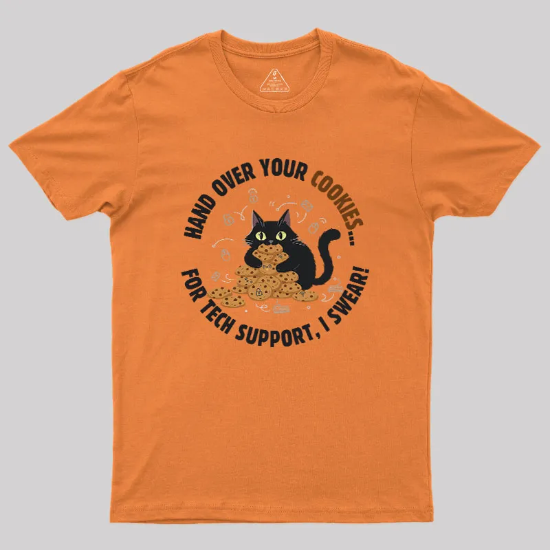 Cookie Negotiator Tech Support Geek T-Shirt - Image 3