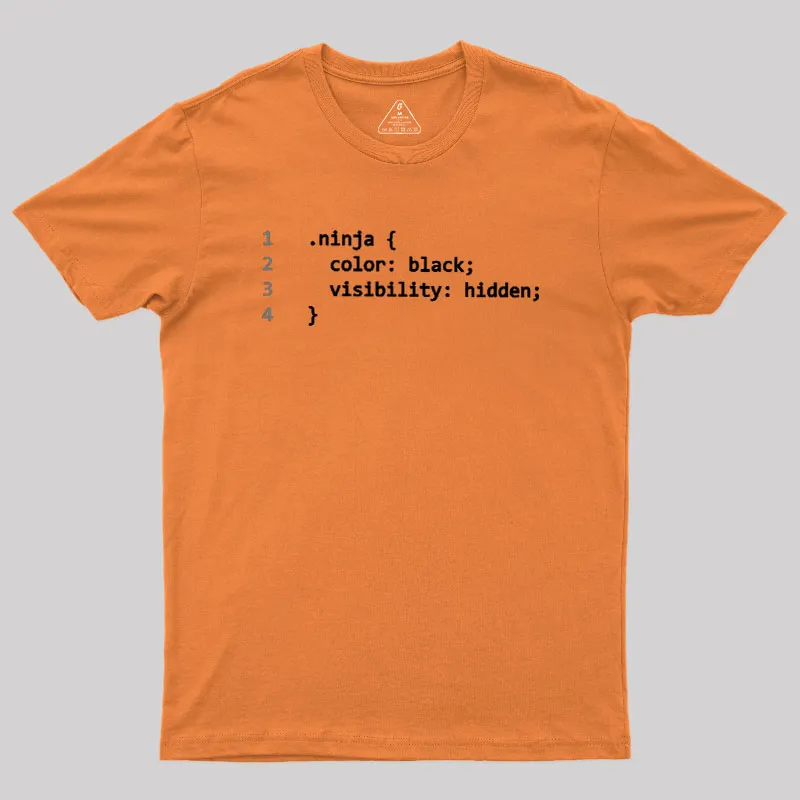 CSS Coding Ninja Geek T-Shirt - Image 7