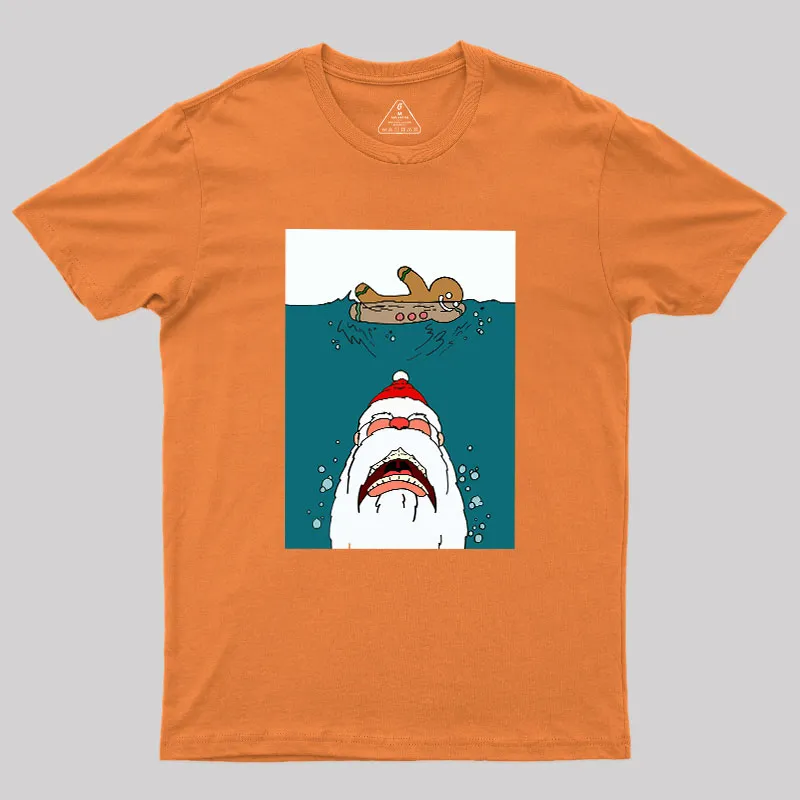 Santa Shark Geek T-Shirt - Image 7