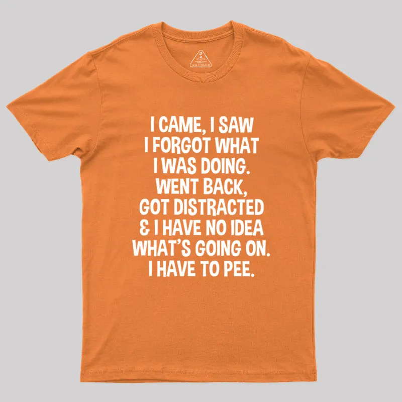 I Came I Saw I Forgot What I Was Doing Geek T-Shirt - Image 7