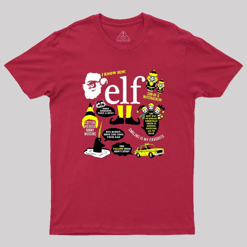 Buddy the Elf Quotes Geek T-Shirt - Image 4