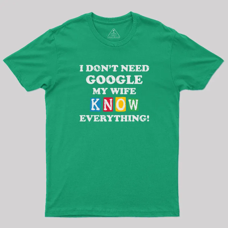 I Don't Need Google T-Shirt - Image 10