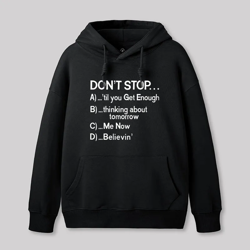 Don't Stop 80s Songs Multiple Choice Geek Hoodie