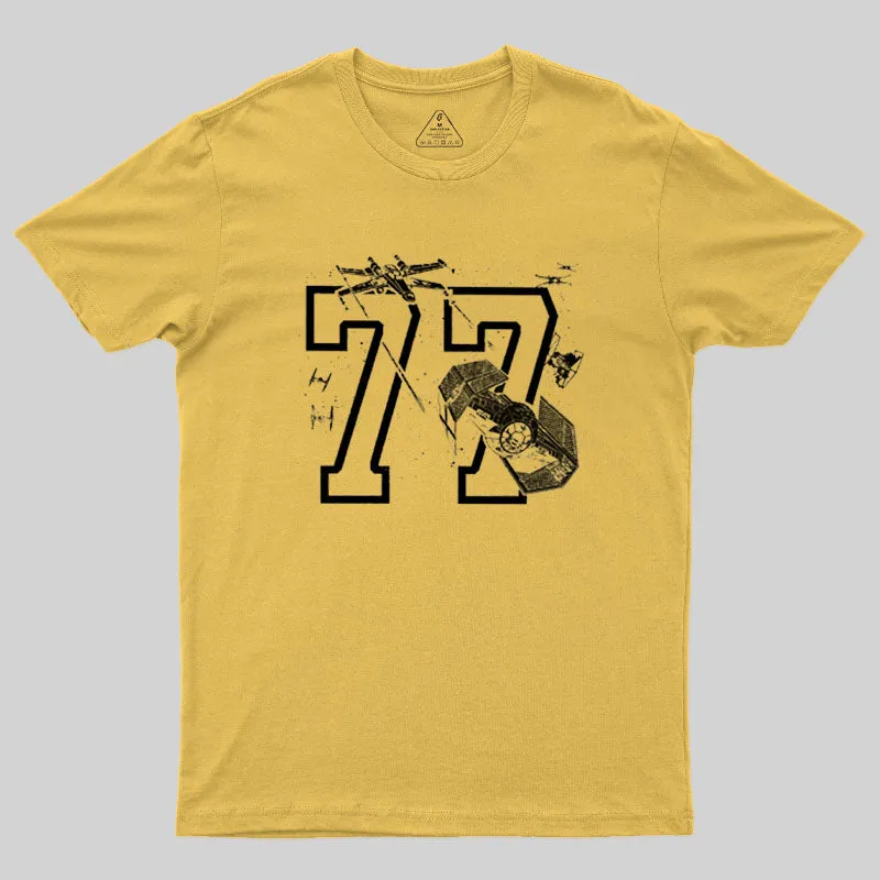 77 Athletic Print Geek T-Shirt - Image 8