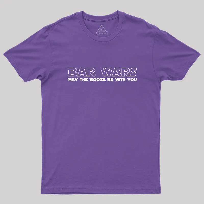 Bar Wars May The Booze Be With You Geek T-Shirt - Image 6