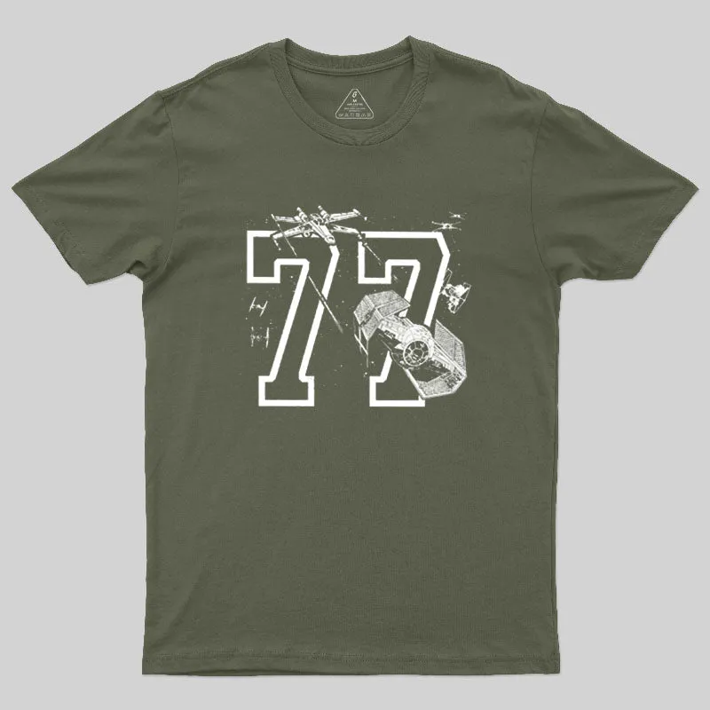 77 Athletic Print Geek T-Shirt - Image 3