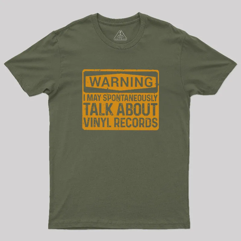 Vinyl Lovers Warning Geek T-Shirt - Image 3