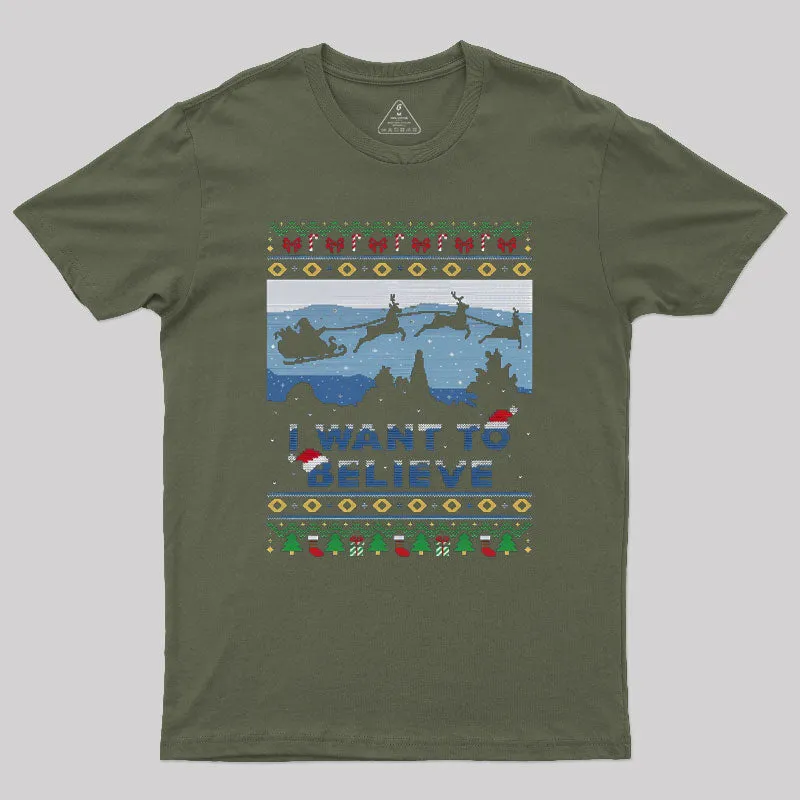 Believe in Christmas Geek T-Shirt - Image 3