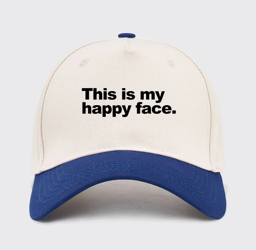 This is my happy face Washed Vintage Baseball Cap - Image 9