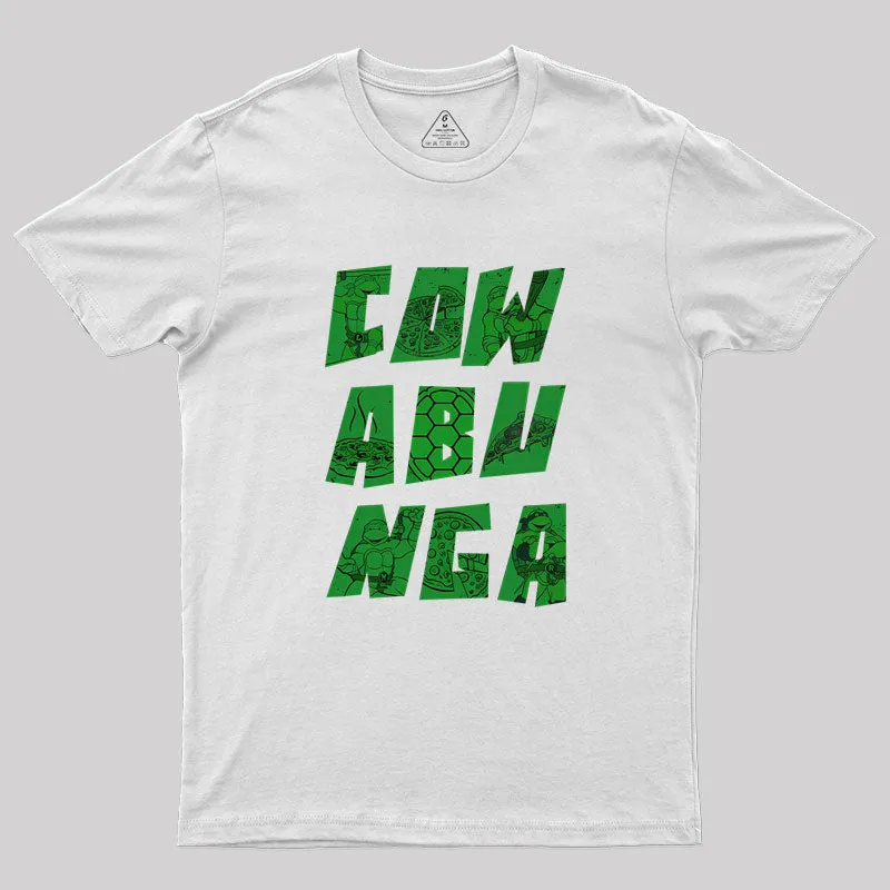 Cowabunga Turtles And Pizza Geek T-Shirt - Image 10