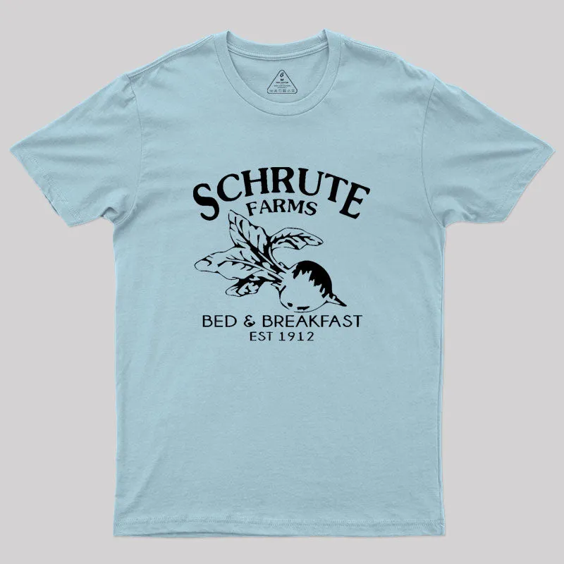 Schrute Farms Bed and Breakfast Geek T-Shirt - Image 10