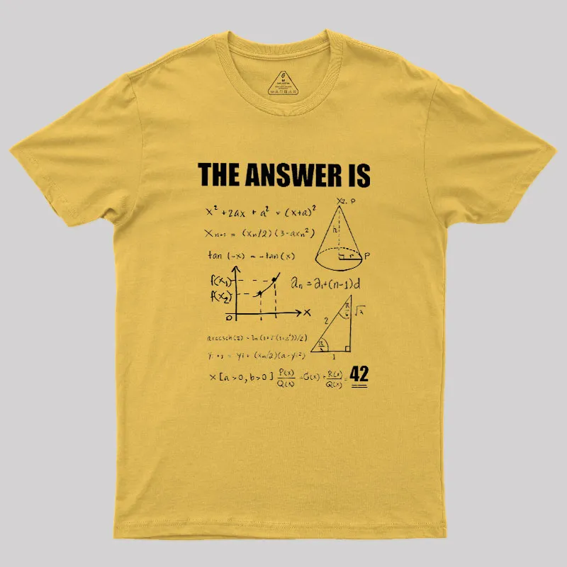 42 The Answer To Life The Universe Geek T-Shirt - Image 8