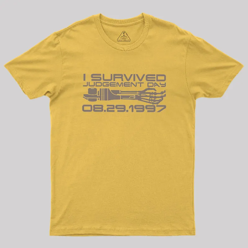 I Survived Judgement Day Geek T-Shirt - Image 8