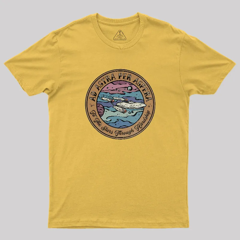 Ad Astra Per Aspera Geek T-Shirt - Image 8