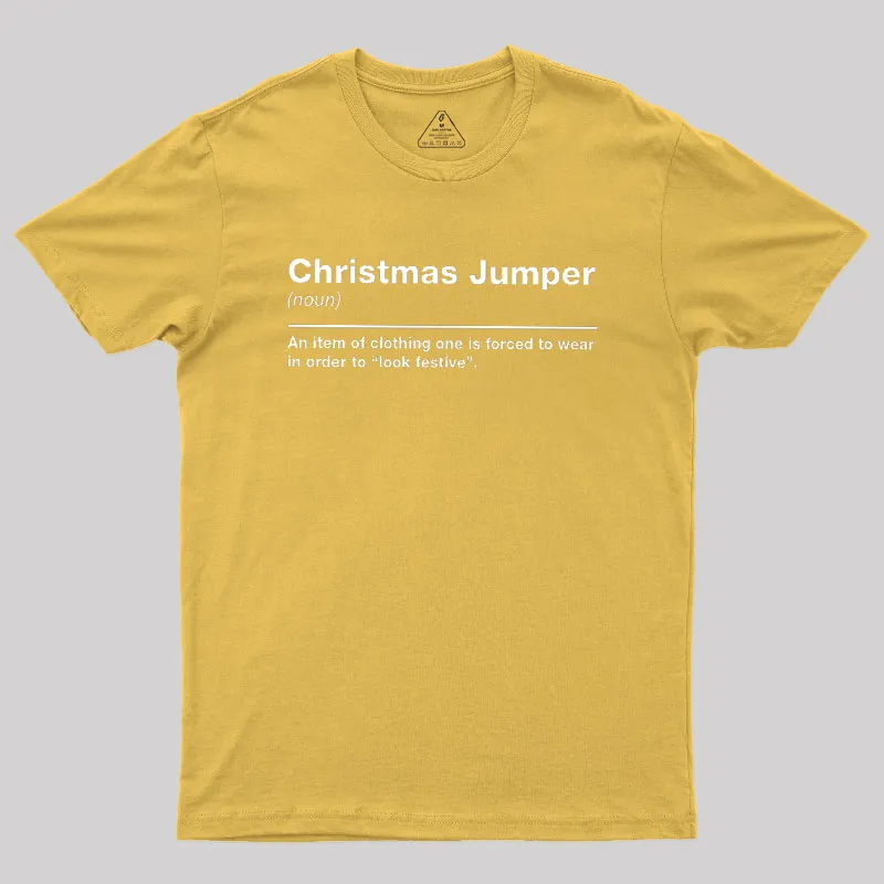 Christmas Jumper Sarcastic Definition Geek T-Shirt - Image 8