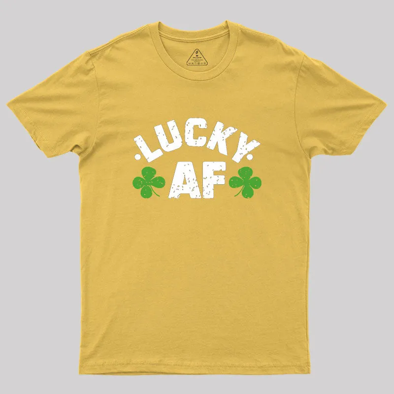 Lucky Af St. Patrick's Day Geek T-Shirt - Image 8