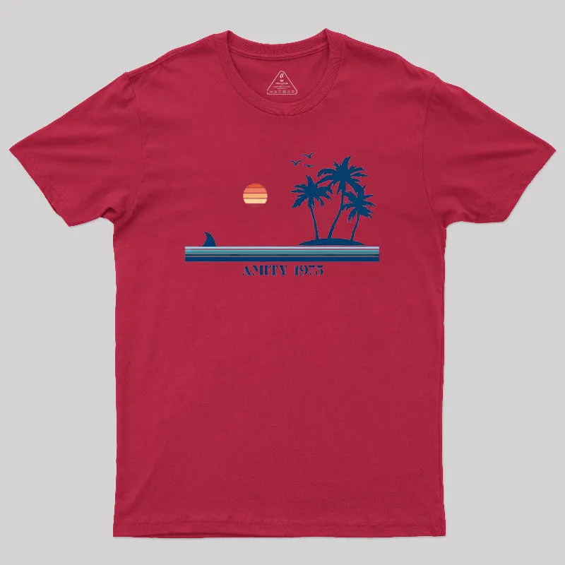 Amity Island 1975 Geek T-Shirt - Image 4