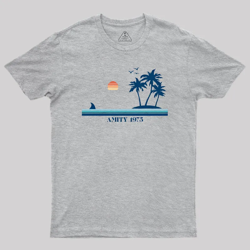 Amity Island 1975 Geek T-Shirt - Image 2