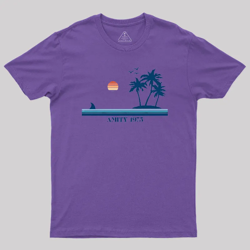 Amity Island 1975 Geek T-Shirt - Image 5
