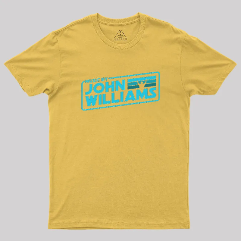 Music by John Williams Blue Shadow Geek T-Shirt - Image 7