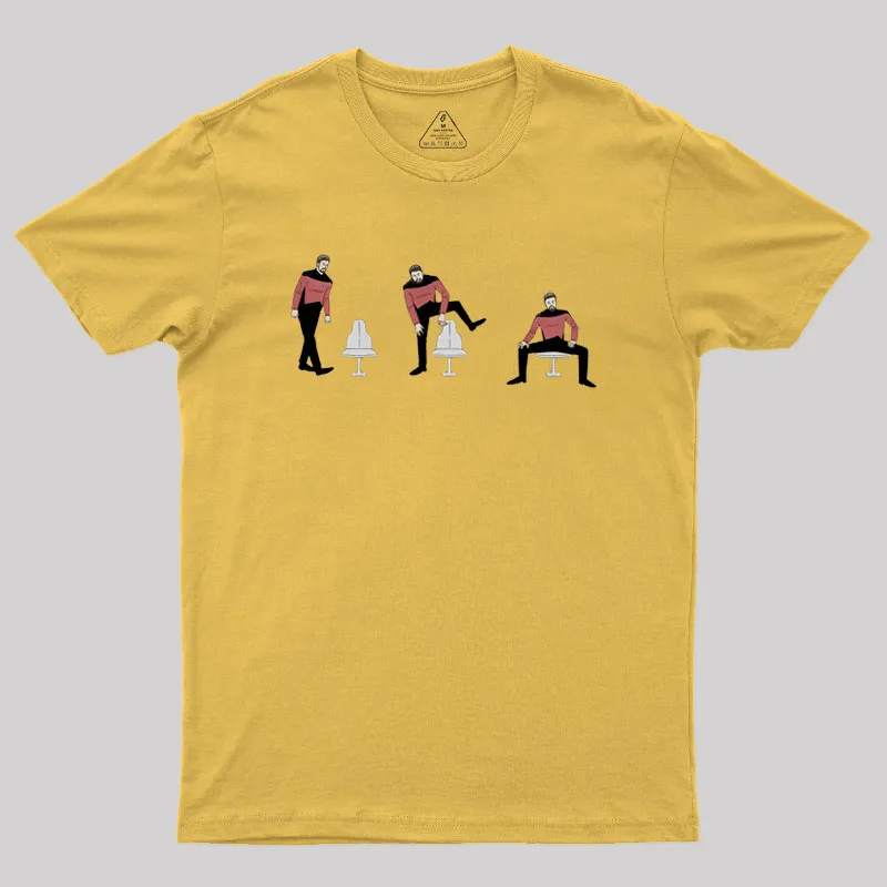 Riker Sitting Lightweight Geek T-Shirt - Image 7