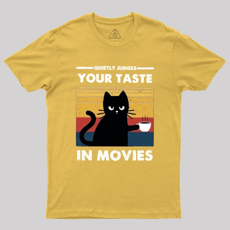Quietly Judges Your Taste in Movies Geek T-Shirt - Image 7
