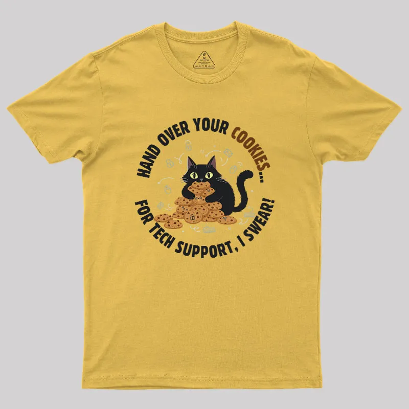 Cookie Negotiator Tech Support Geek T-Shirt - Image 4