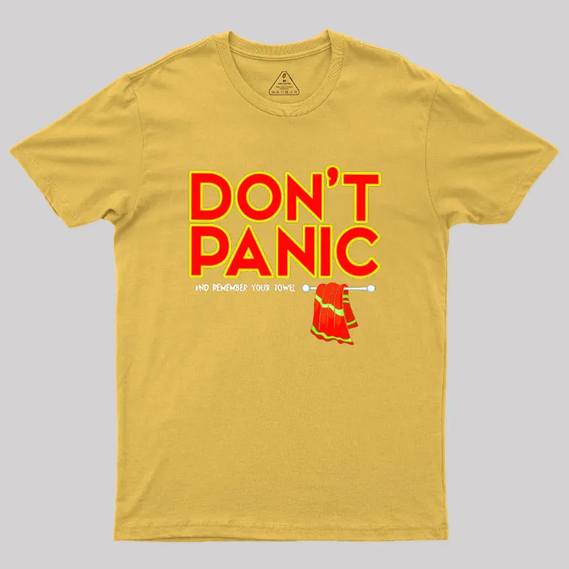 Don't Panic With Towel Geek T-Shirt - Image 8