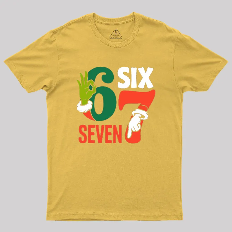 Funny 67 Meme Geek T-Shirt - Image 6