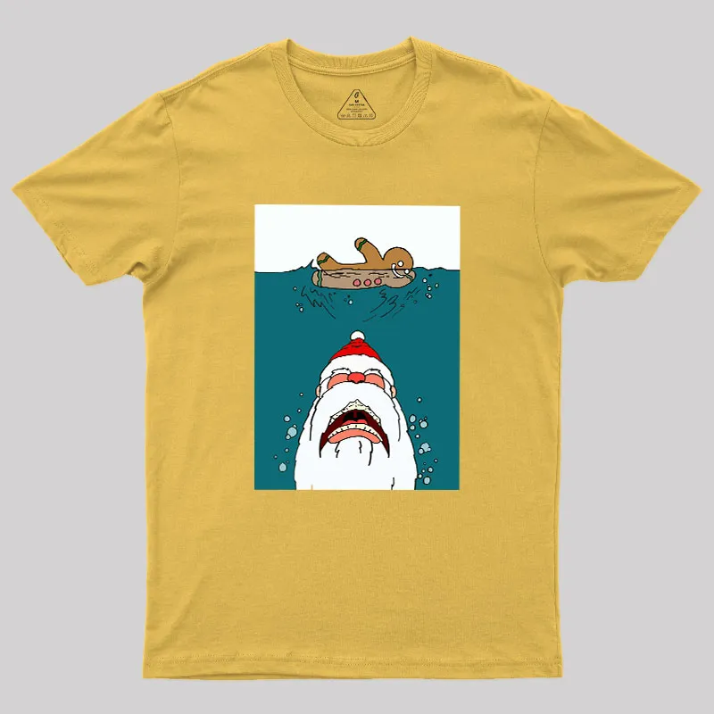Santa Shark Geek T-Shirt - Image 8