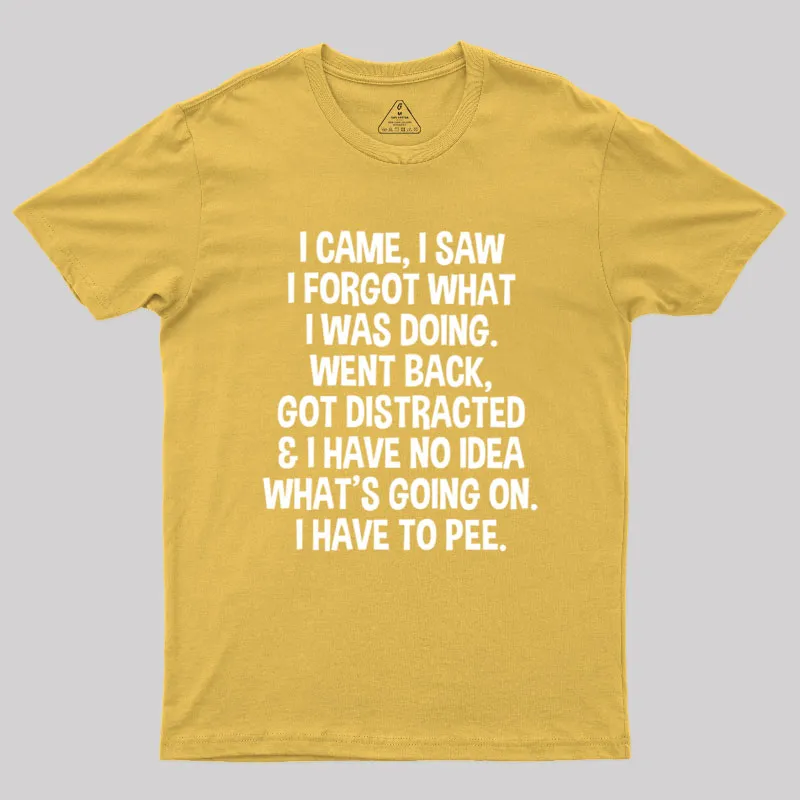 I Came I Saw I Forgot What I Was Doing Geek T-Shirt - Image 8