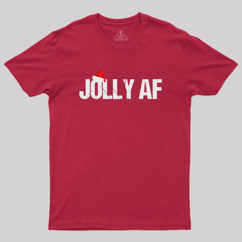 Funny Christmas Gifts Santa Joily AF Geek T-Shirt - Image 4