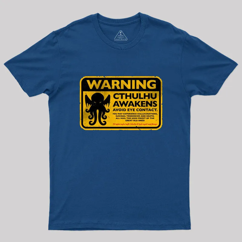 Alternative view of Cthulhu Warning T-Shirt
