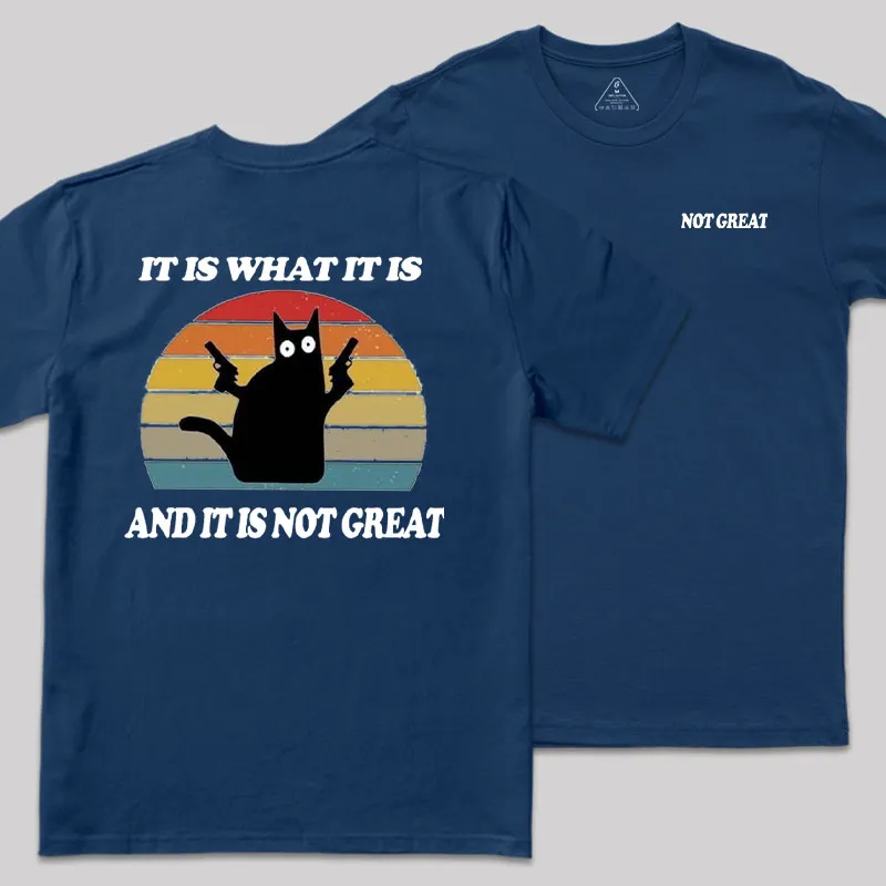 Not Great Front and Back Printed Geek T-Shirt - Image 2