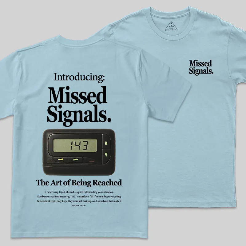 Missed Signals Front and Back Printed Geek T-Shirt - Image 9
