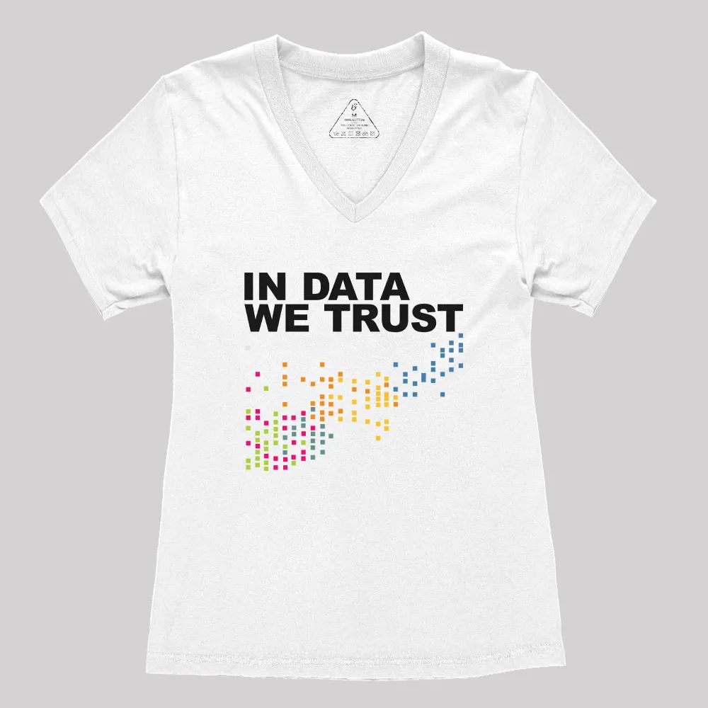 In Big Data We Trust Geek Women's V-Neck T-shirt - Image 4