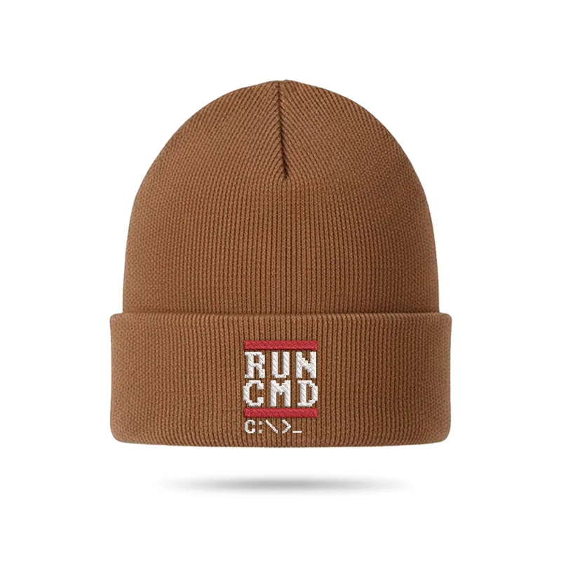 Run CMD Geek Embroidered Beanie - Image 3