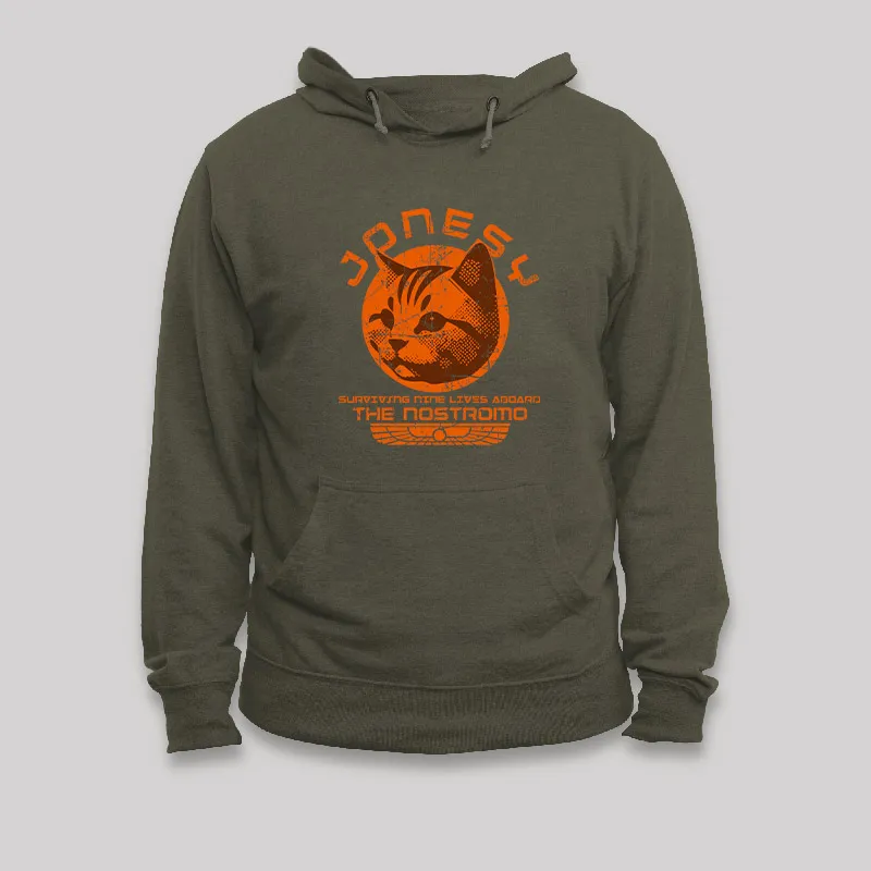 Jonesy Surviving Nine Lives Aboard The Nostromo Geek Hoodie - Image 3