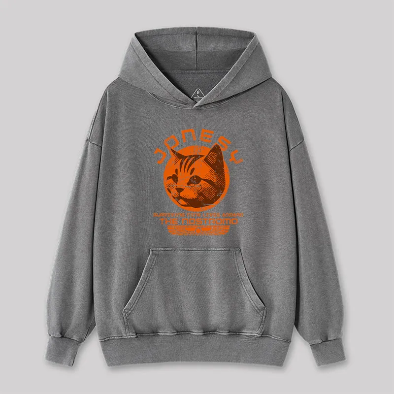 Jonesy Surviving Nine Lives Aboard The Nostromo Washed Hoodie - Image 2