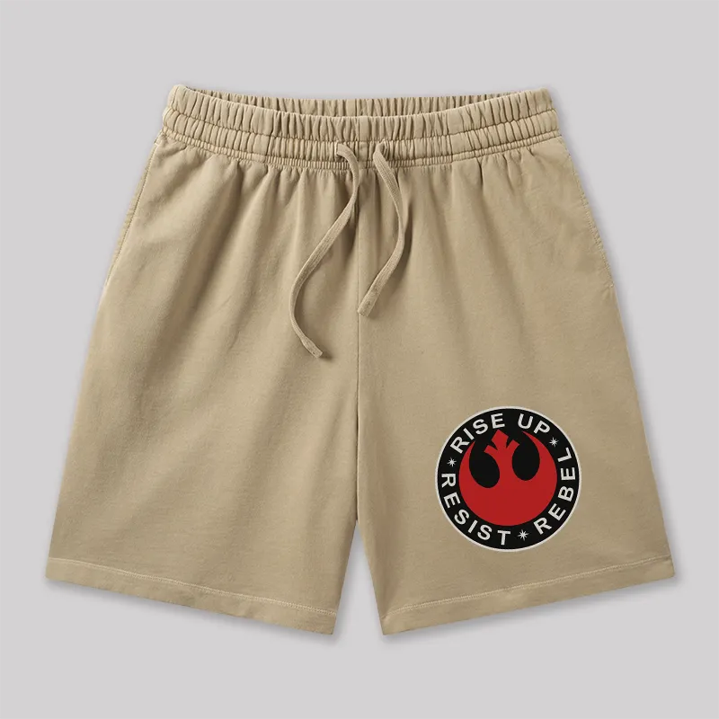 Resist Rebel Rise Up Geeky Washed Shorts - Image 8