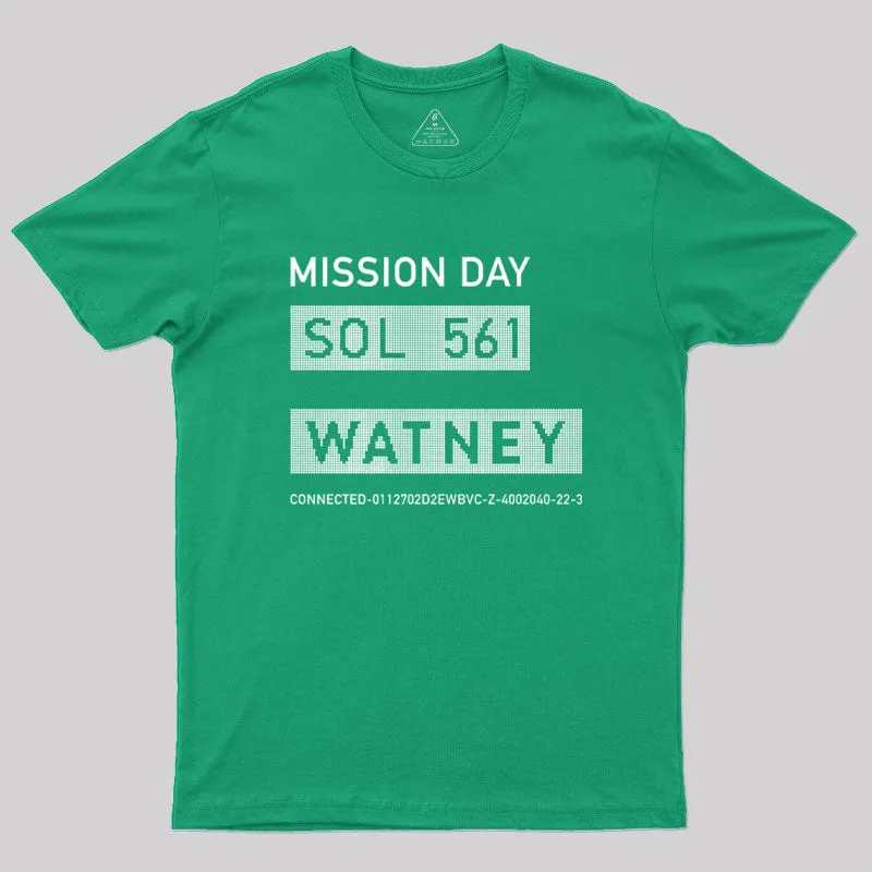 The Martian Watney Emblem Geek T-Shirt - Image 9