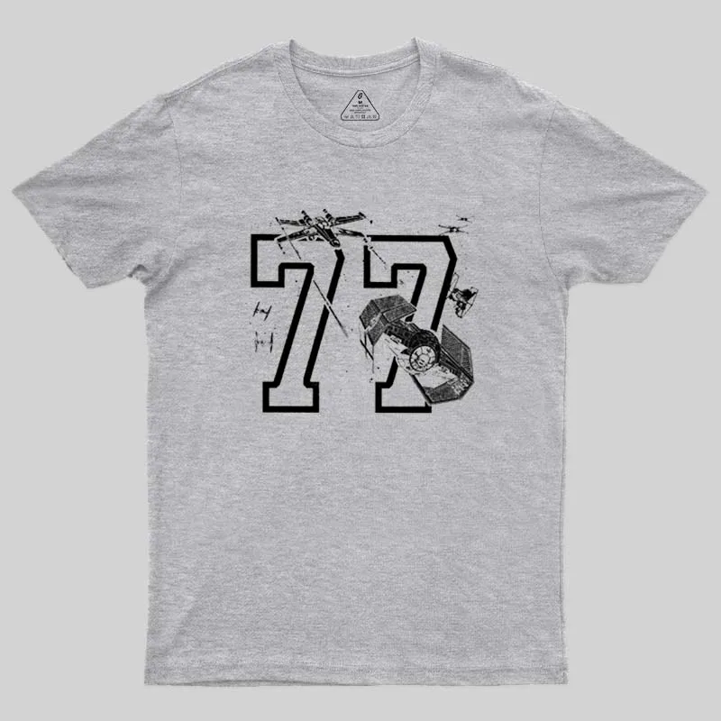 77 Athletic Print Geek T-Shirt - Image 4